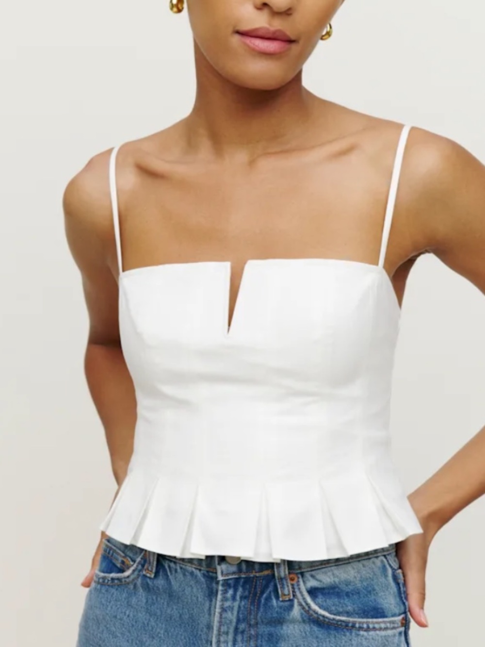 Reformation Shia Top White